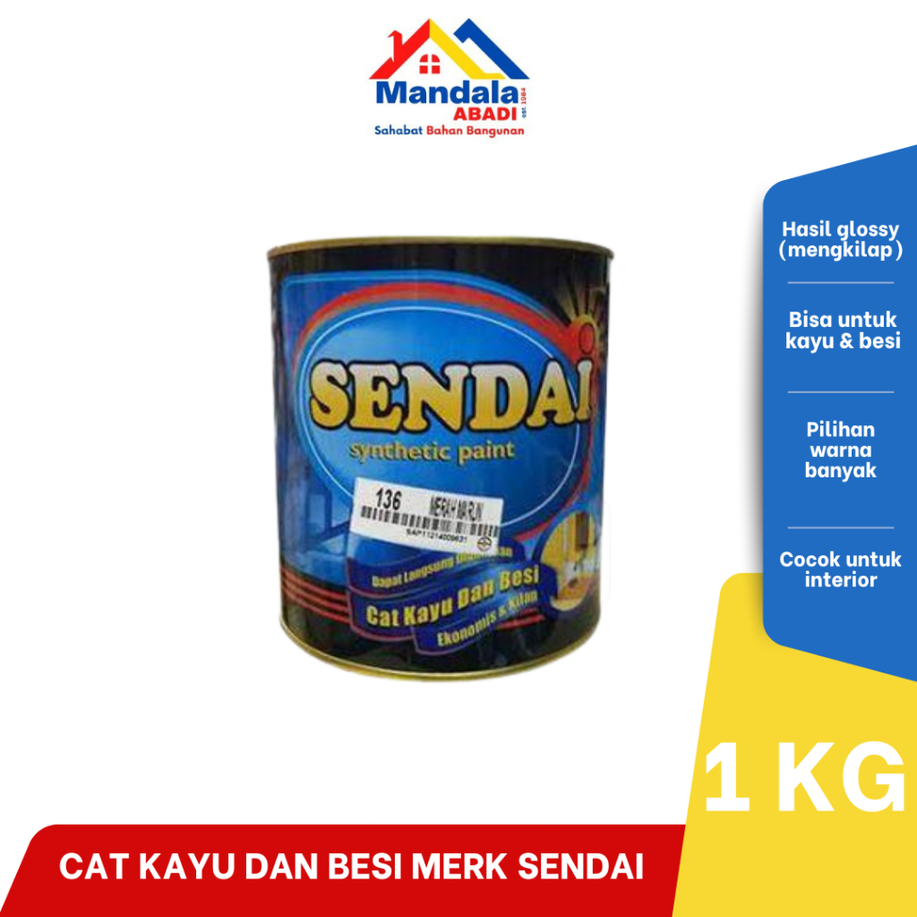 Cat Kayu dan Besi Merk Sendai
