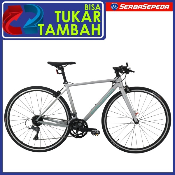 Polygon Strattos F2 Sepeda Balap / Roadbike 700C Flatbar Shimano Claris Fork Carbon