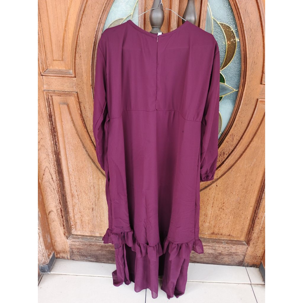 Gamis Dewasa Jumbo Bahan Ceruty babydoll - Gamis Malaysia Dress Gamis - PRELOVED