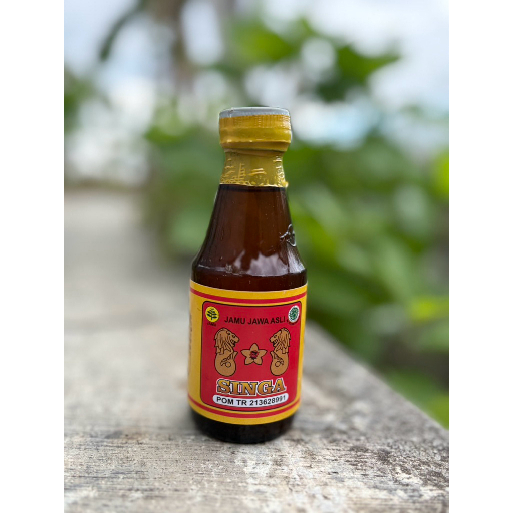 DUA SINGA BOTOL KACA ASLI