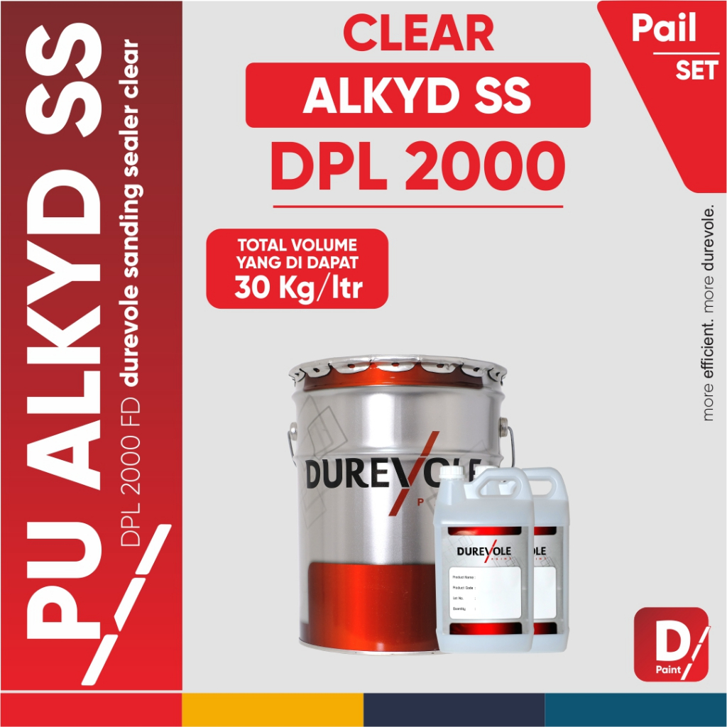 SANDING SEALER/SURFACER - DPL 2000 CLEAR - DUREVOLE PU SANDING SEALER CLEAR (30 KG) SET
