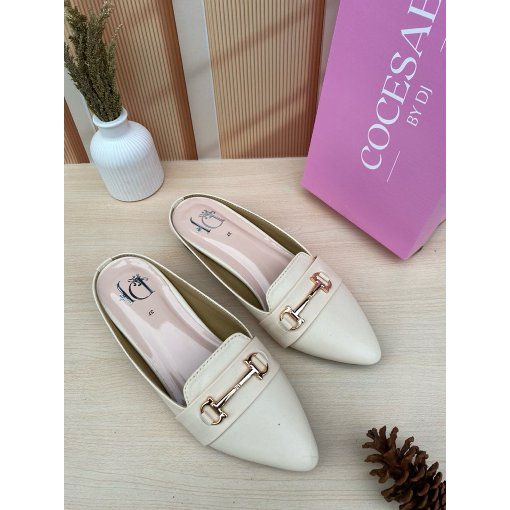 sandal selop hak 3cm bapau