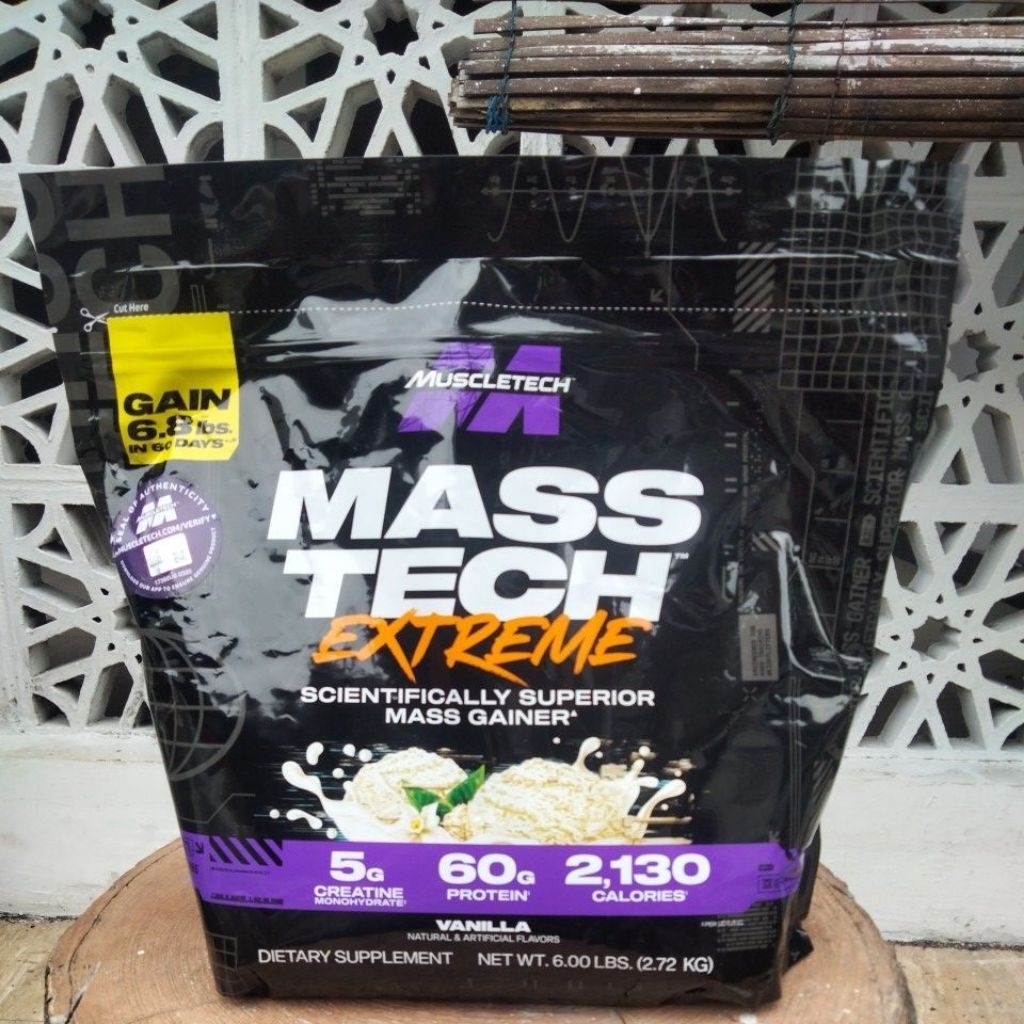 Muscletech mass tech Xtreme 2000 high protein mass Gainer 6Lb