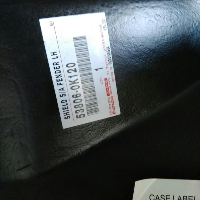 liner fender spakbor depan innova 2012 2013 2014 2015 ori