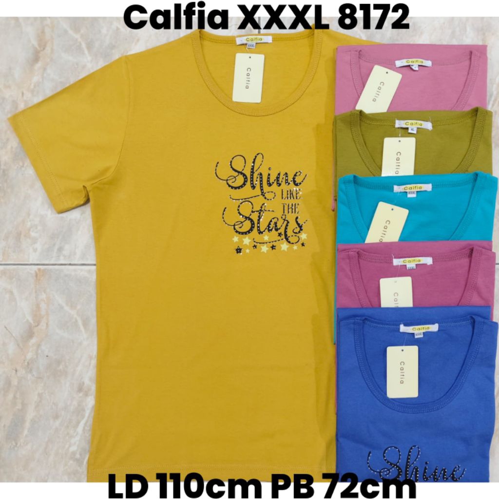 atasan wanita,kaos calfia,murah,tebal,lembut dan adem,size xxxl