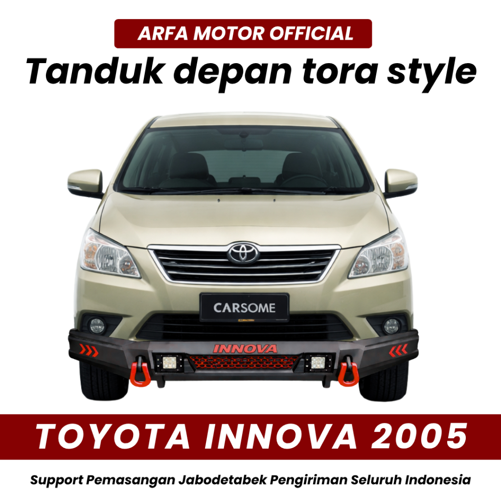 TANDUK DEPAN INNOVA 2005 CUSTOM TORA TANDUK PENGAMAN PELINDUNG BEMPER ANTI KARAT