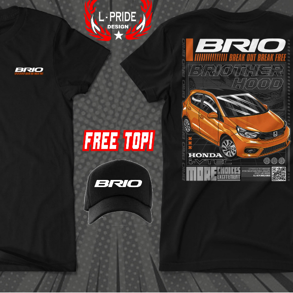 KAOS SABLON MOBIL HONDA BRIO SATYA GEN 2 MODIFIKASI