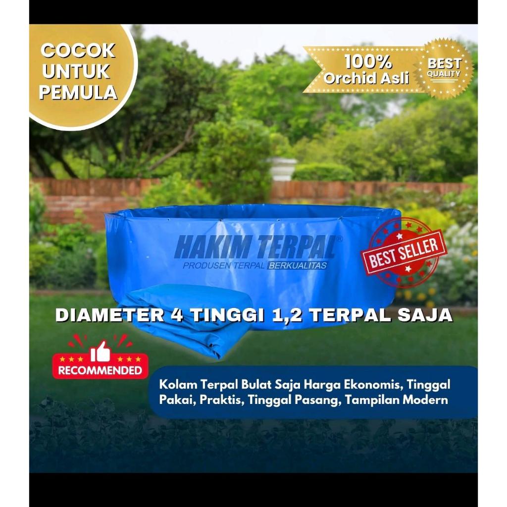 kolam bulat D4 terpal saja orchid semikaret bioflok