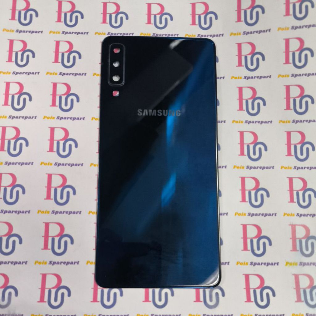 Backdoor kaca Samsung A7 2018 A750 Blue Original bekas
