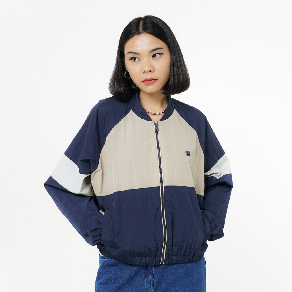 3Second Jaket Wanita Bomber Oversized Fit Colour Block Ronan HP-C020326