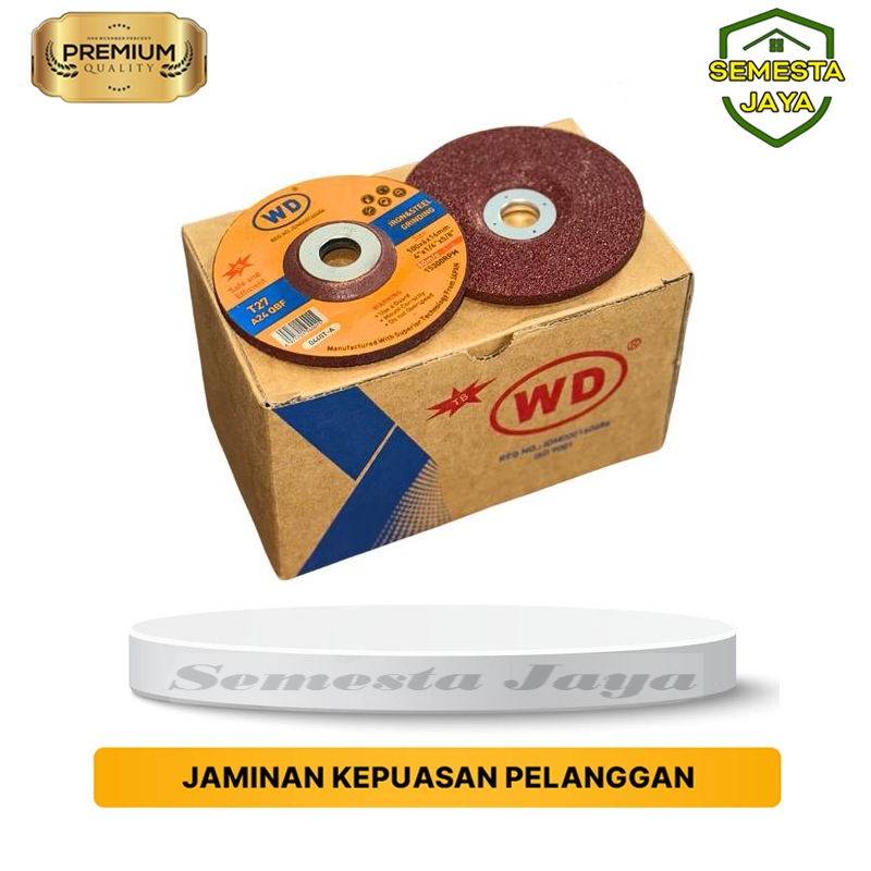 Mata Batu Gerinda WD 4 inch Grinda Wheel Tebal Mata Gurinda Poles Asah
