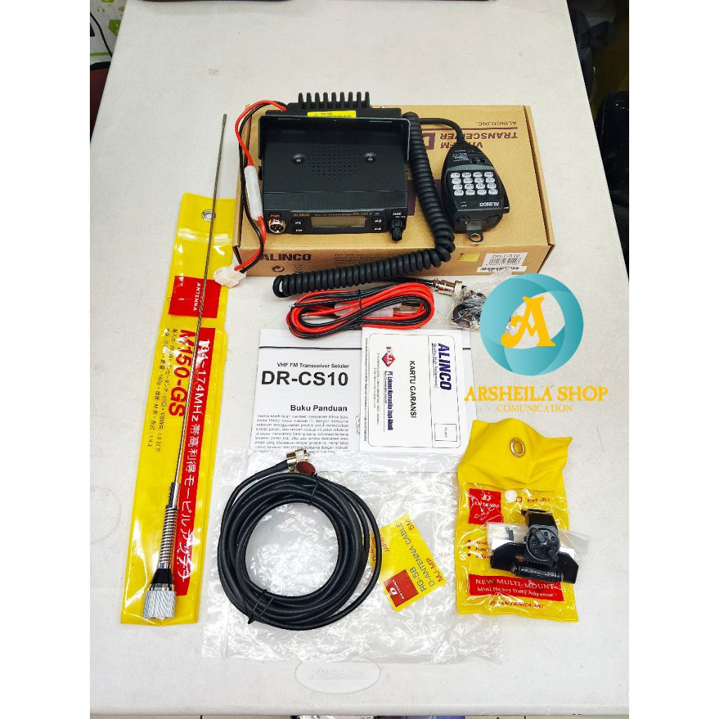 Paket lengkap Radio Rig Alinco Drcs10 vhf 50 watt