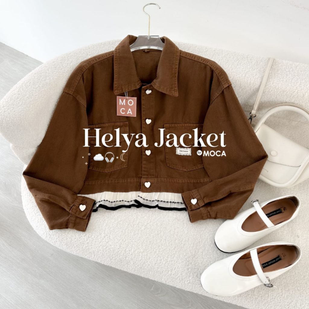 Helya Jacket Jeans Denim - Brown
