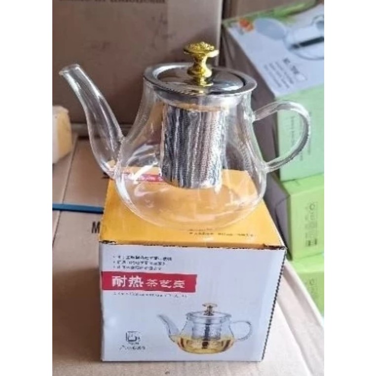 sentra_prasmanan Teapot / teko kaca tahan panas ( _+ 350 ml)