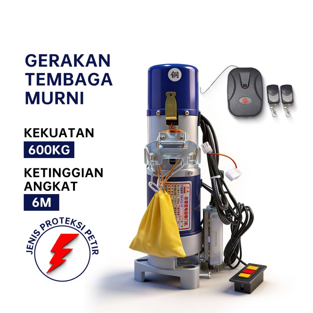 Full Set Rolling Door Otomatis Pintu Garasi Gulung Otomatis