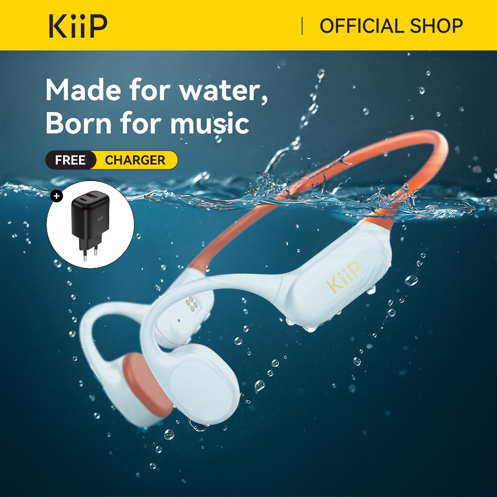 KiiP DTS11 Bone Conduction IPX8 Headset Bluetooth Open Ear Renang Gym With Memory 32GB