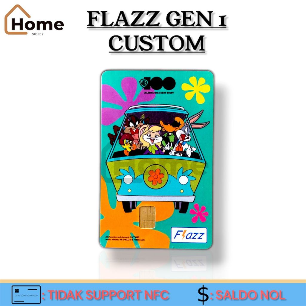 KARTU ETOLL FLAZZ BCA GEN 1[TIDAK SUPPORT NFC] CUSTOM - LOONEY TUNES MOBIL