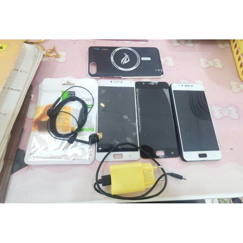 Murah Hp Asus Zenfone 4 Max 5.2 Model ZC520KL Asus_X00HD 3/32GB Fullset Casing Fiber Bermotif Kabel 
