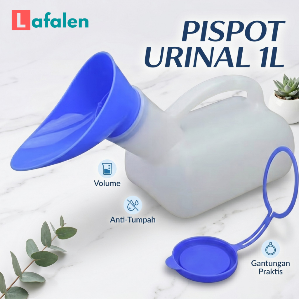 Pispot Lansia Wanita | Pispot Pria Dewasa | Urinal Pispot Pria - Potty Urinal Portable 1L