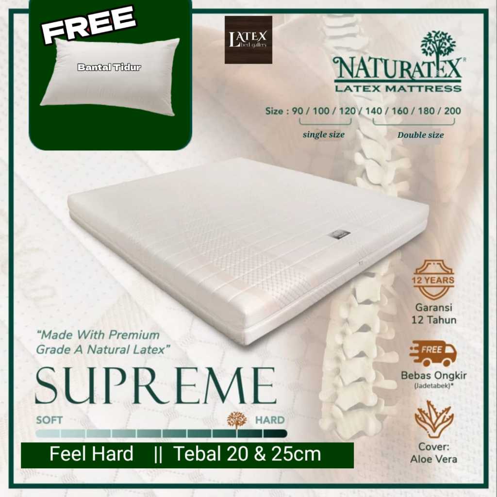 Kasur Latex Naturatex Supreme Ukuran 90x200 - 200x200cm - Kasur kesehatan - Kasur Orthopedic