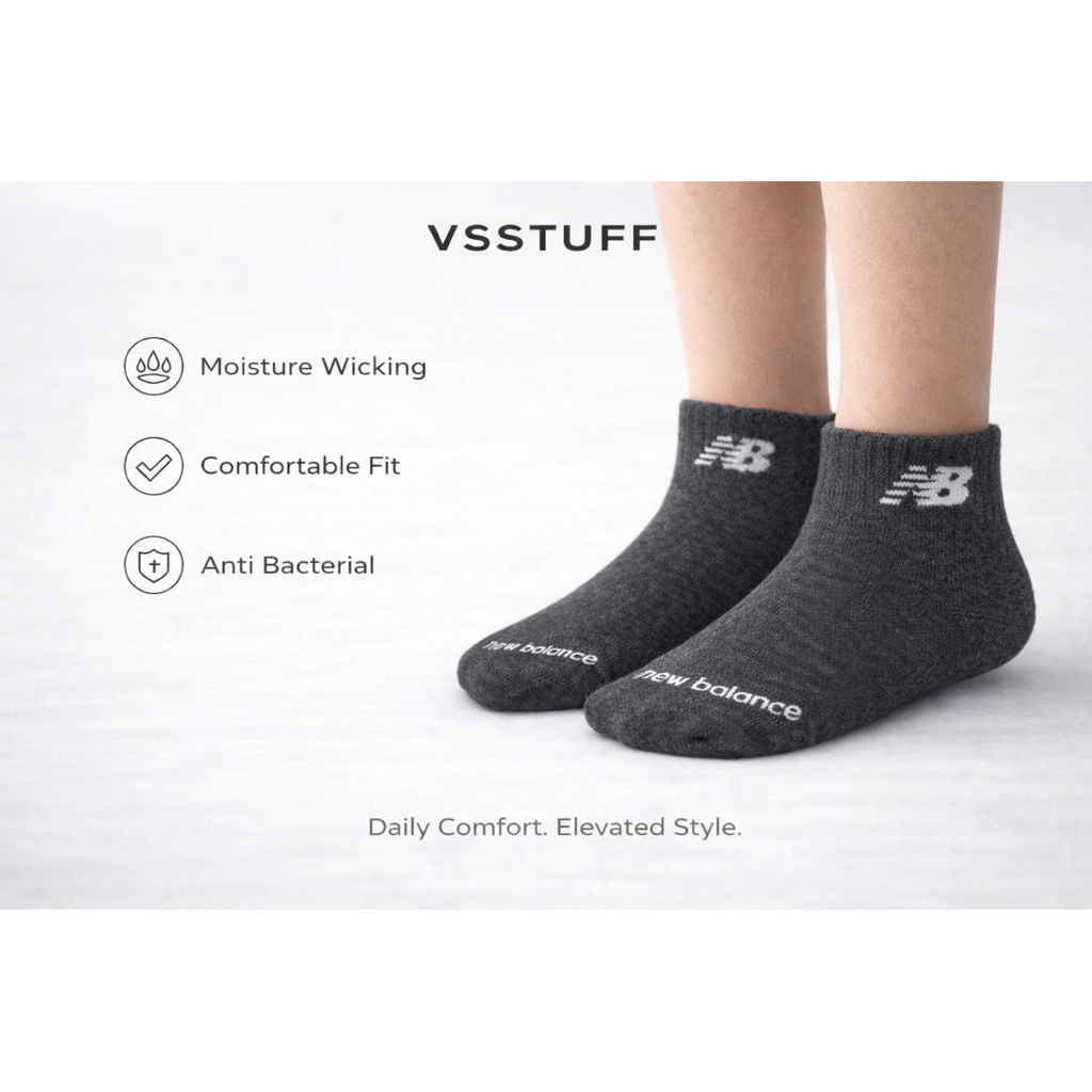 KUALITAS SUPER Kaos Kaki NB MATA KAKI Unisex Pria Wanita Old School Athletic Running Gym Sport Padel