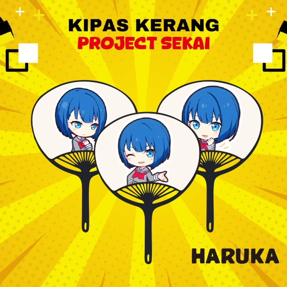 Kipas Kerang Kiritani Haruka Project Sekai | Kipas Jepang Karakter Haruka Proseka | Shell fan Merch 