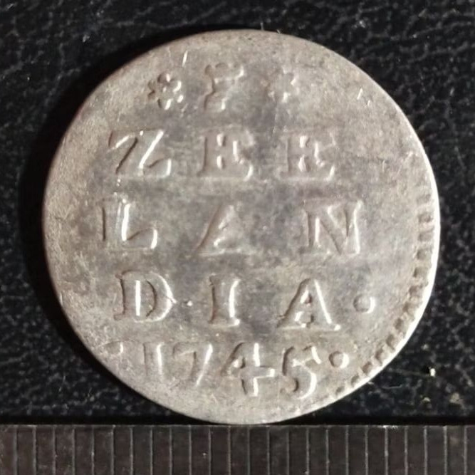 #10.ST. KOIN KUNO || KOIN PERAK || SILVER COIN || ZEELANDIA 2 STUIVER TAHUN 1745
