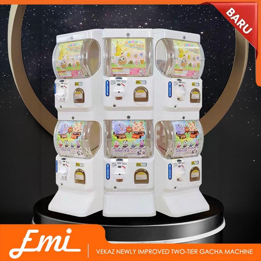 Gacha Machine Mainan Capsule Vending Machine Mesin Gaca Coin Operated 1 Tier 2 Tier
