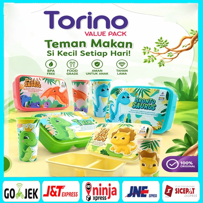 BBS [PAKET] LUNCH BOX TORINO/KOTAK MAKAN DAN BOTOL/ TEMPAT MAKAN BOTOL VALUE TORINO SET