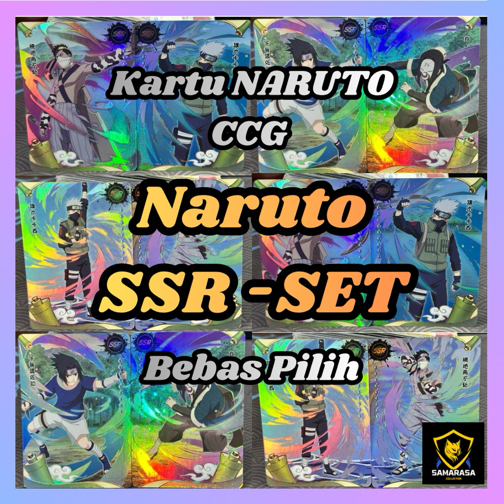 Kartu Naruto Kayou SSR Set 2 Kartu Original | Gabung Jadi 1 Gambar Utuh | Koleksi Anime