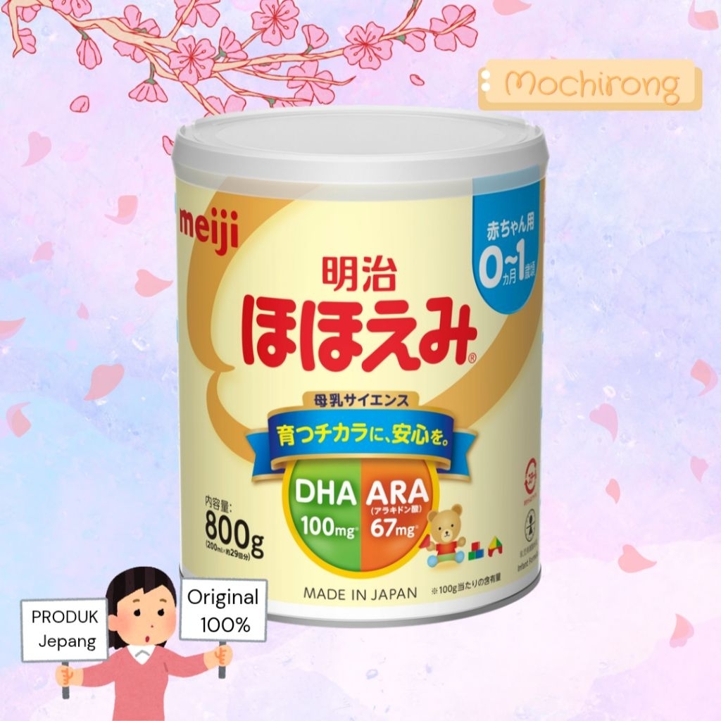 Meiji Hohoemi Susu Formula Asli Produk Jepang Kaleng 800g
