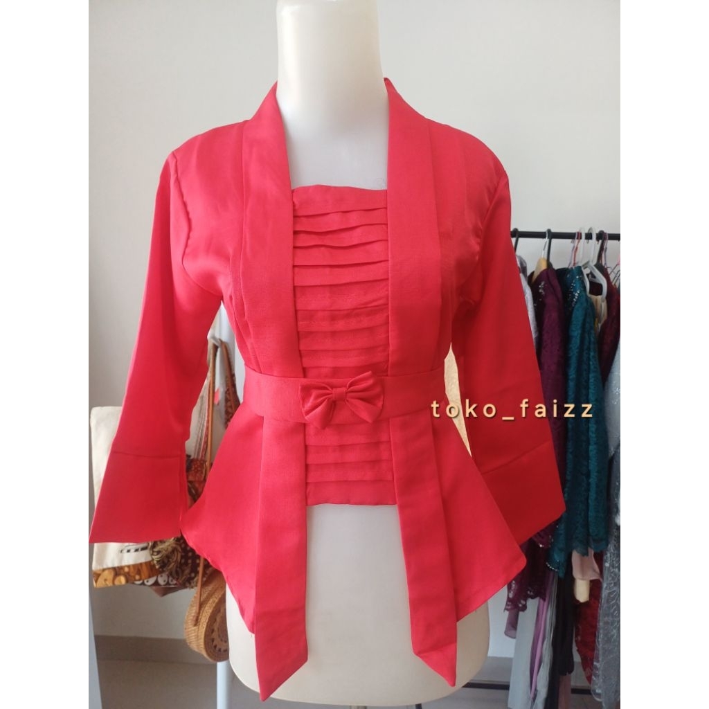 Kebaya Merah Cabe/Kebaya Simple/Kebaya Polos/Kebaya Katun