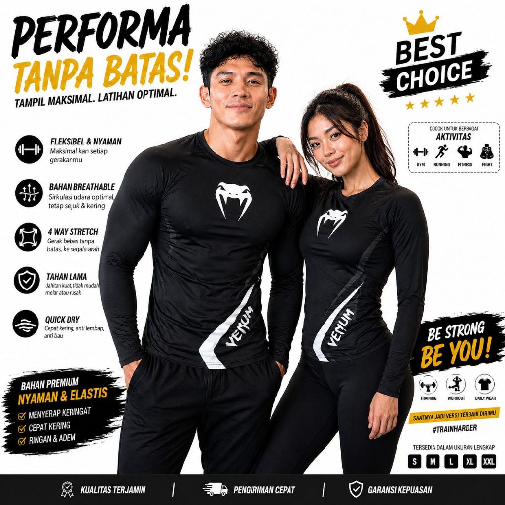 BAJU OLAHRAGA GYM PRIA WANITA SXB SPORT VNM