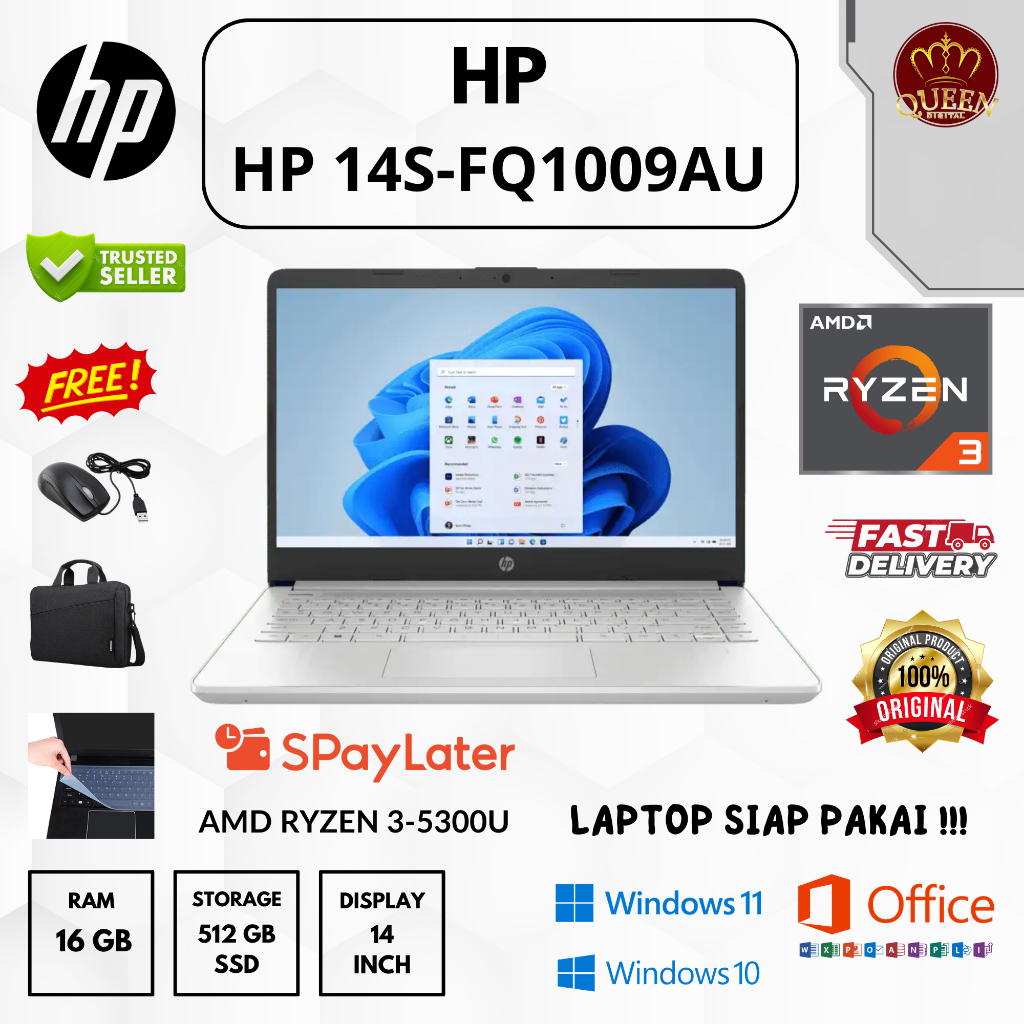 HP 14S - SLIM | AMD RYZEN 3-5300U | 16GB RAM | SSD 512GB | 14 INCH