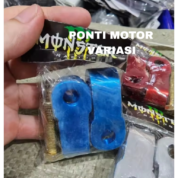 PONTI MOTOR Pangkon Shock Belakang Motor Bebek plus baut Peninggi Shock bebek Sambungan Shock bebek 