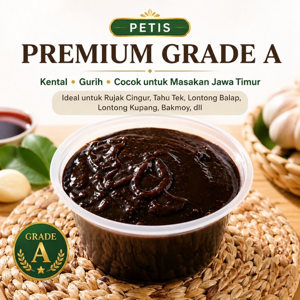 PETIS UDANG PREMIUM Grade A Kental Gurih Asli Sidoarjo / Petis Rujak Cingur Tahu Tek Lontong Balap L