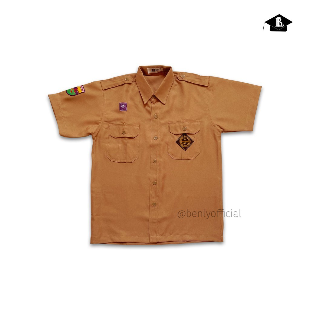 BENLY Baju Pramuka SMA Laki - Laki / Baju Pramuka Keper / Seragam Pramuka SMA