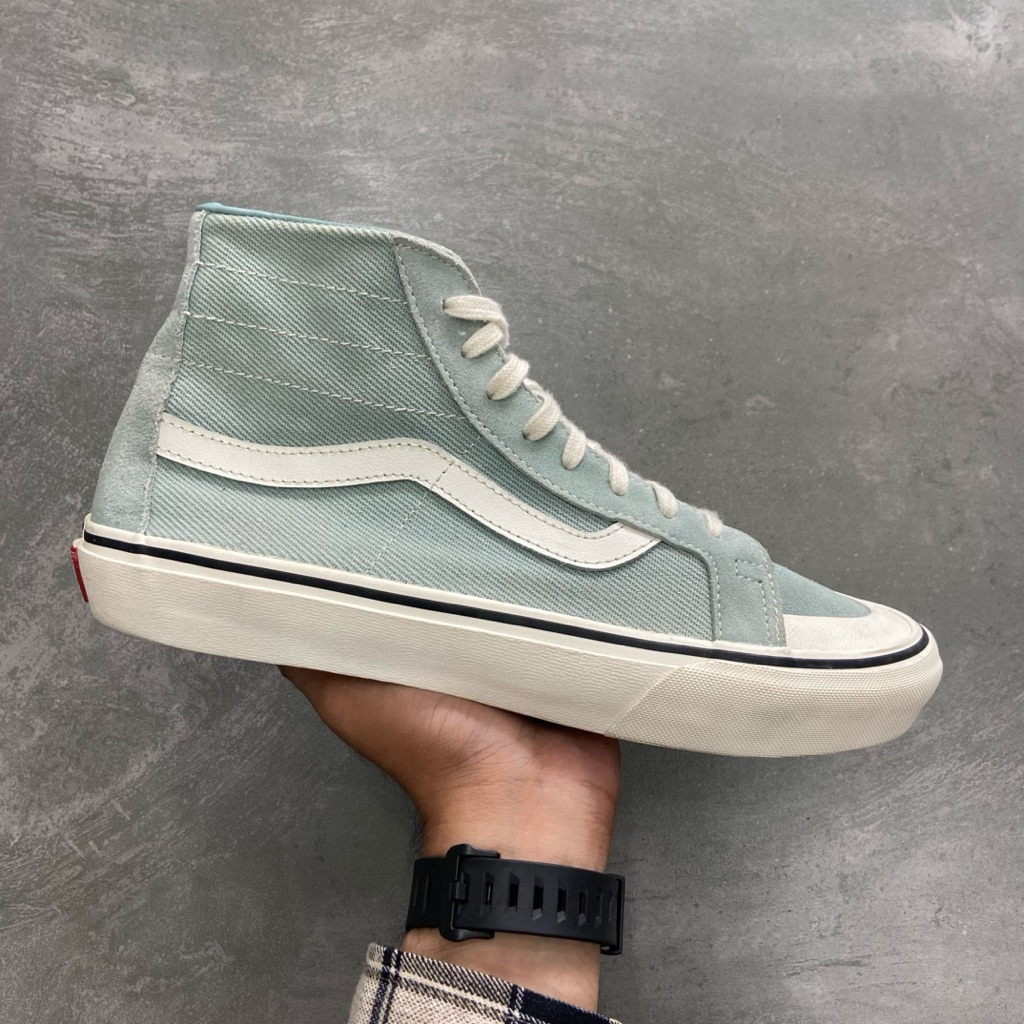 [Size 44] Rare Vans SK8-HI 138 Decon Sf Light Blue Sky Blue (VN0A3MV122R) Second Original Kondisi Mu