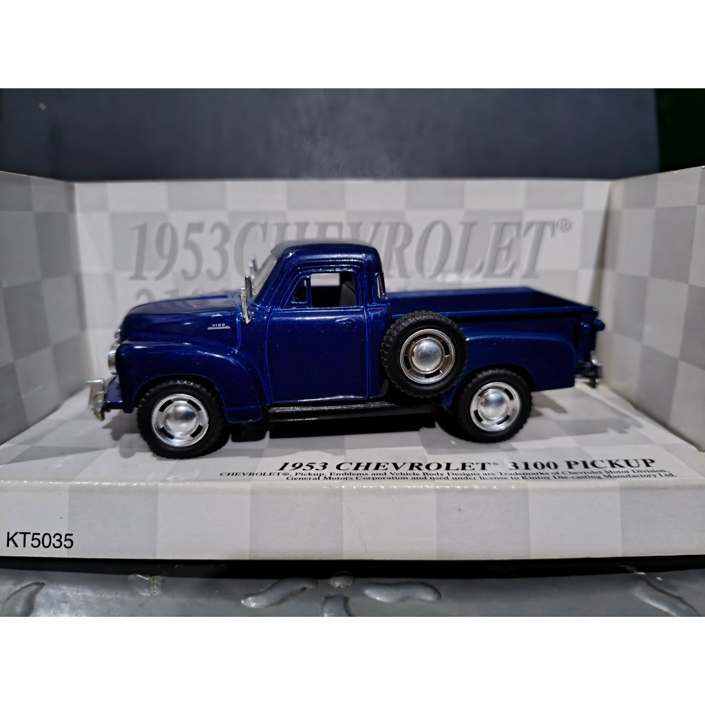 Diecast Kinsmart Miniatur Mobil 1953 Chevrolet 3100 PickUp - Dark Blue (RARE)