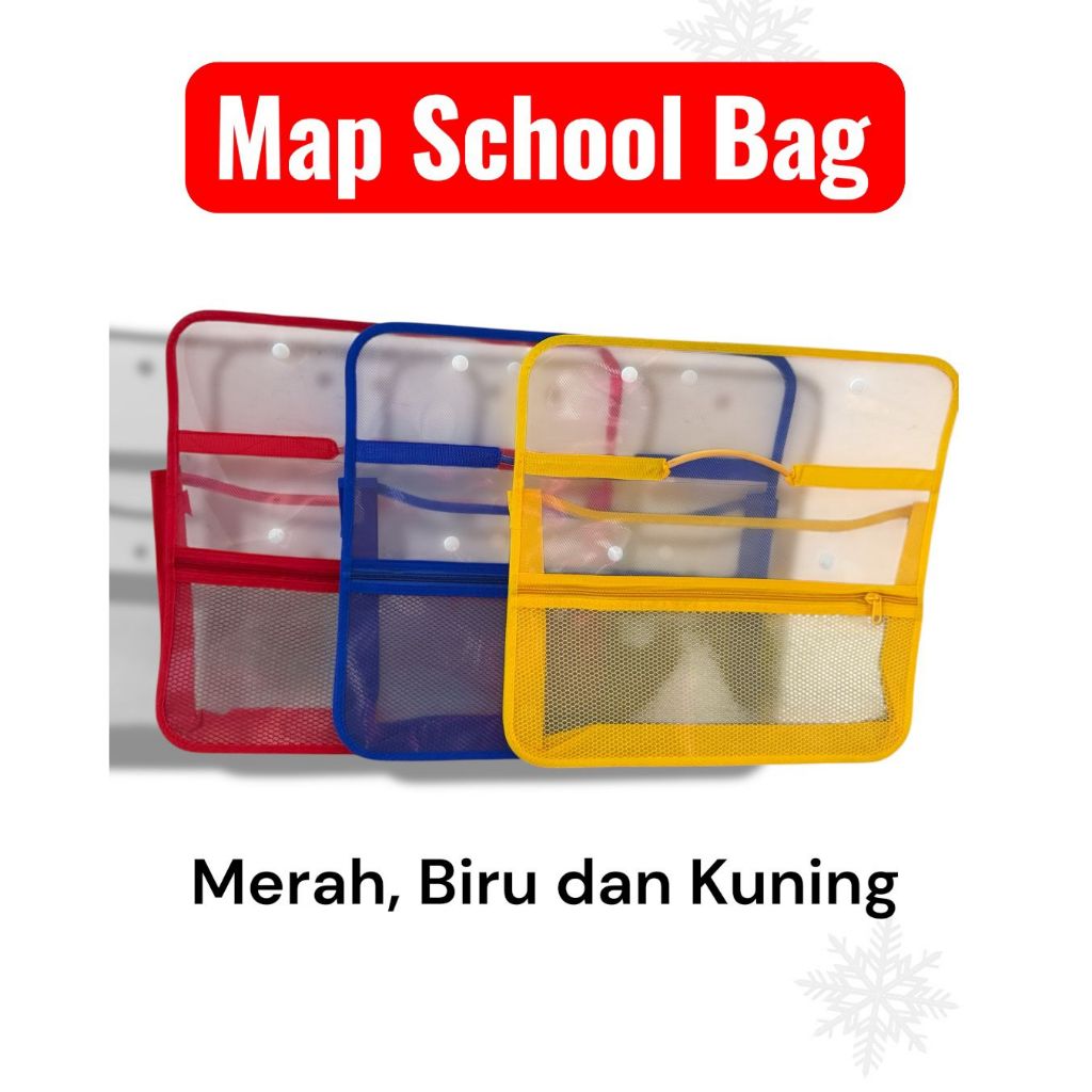 FOLDER MAP ZIPPER BAG JALA SELETING FOLIO F4 MAP PLASTIK RESLETING JARING BAHAN TEBAL