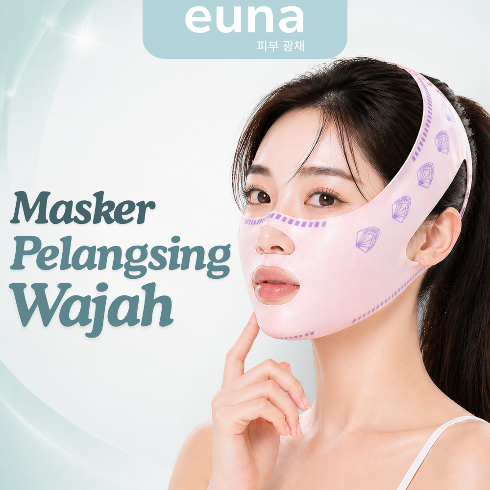 Euna V Face Masker Pengencang Wajah V Line Belt 3D Face Lift Up Strap Perban V Shape Pengangkat Dagu