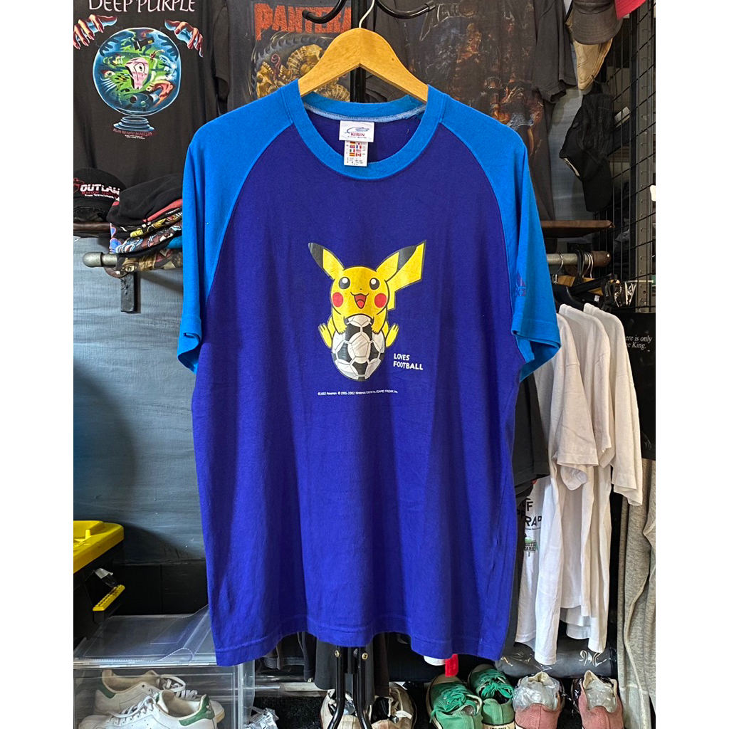 Kaos Vintage Adidas Pokemon Kirin World Cup 2002 KOREA JAPAN Film Movie Kartun Cartoon Nintendo Foot
