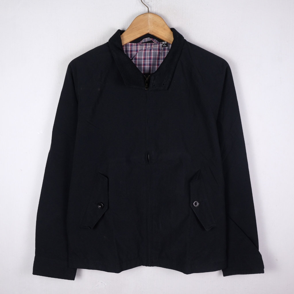 JAKET UNIQLO TARTAN HARRINGTON WORK JK340 SIZE M