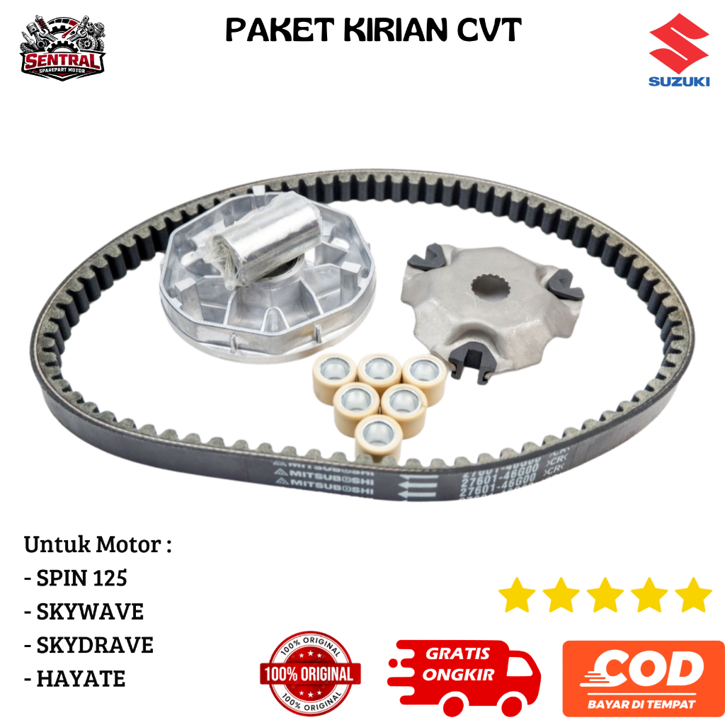vanbelt suzuki skywave Suzuki Spin 125 komplit original Sentral Sparepart Motor