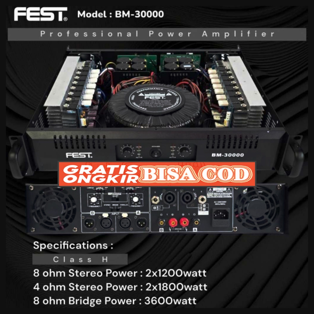 POWER AMPLIFIER FEST BM30000 BM 30000 ORIGINAL