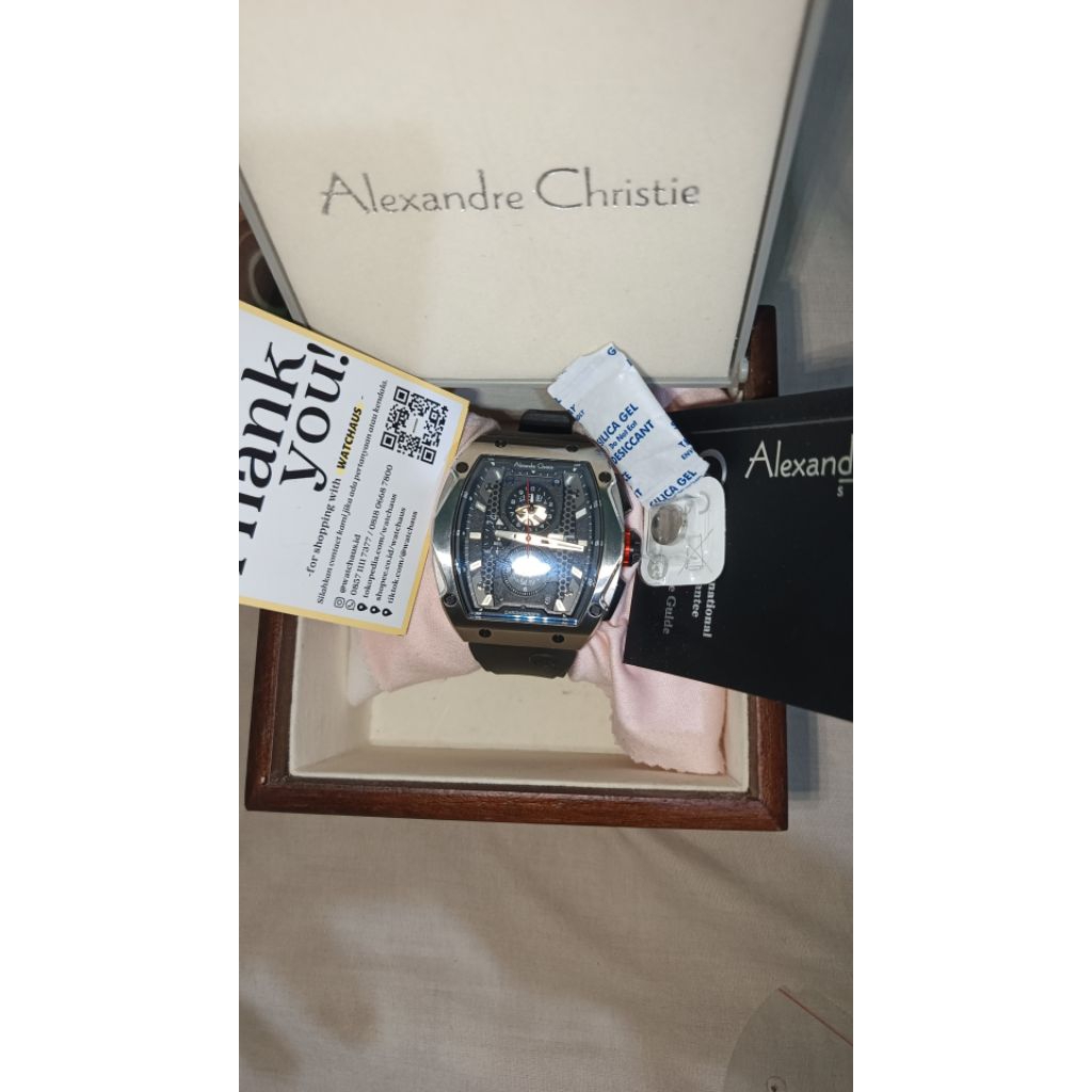 Alexandre christie 6608MC ( Jam tangan pria ,Jam AC ,jam tangan pria kotak ,jam tangan bentuk kotak 