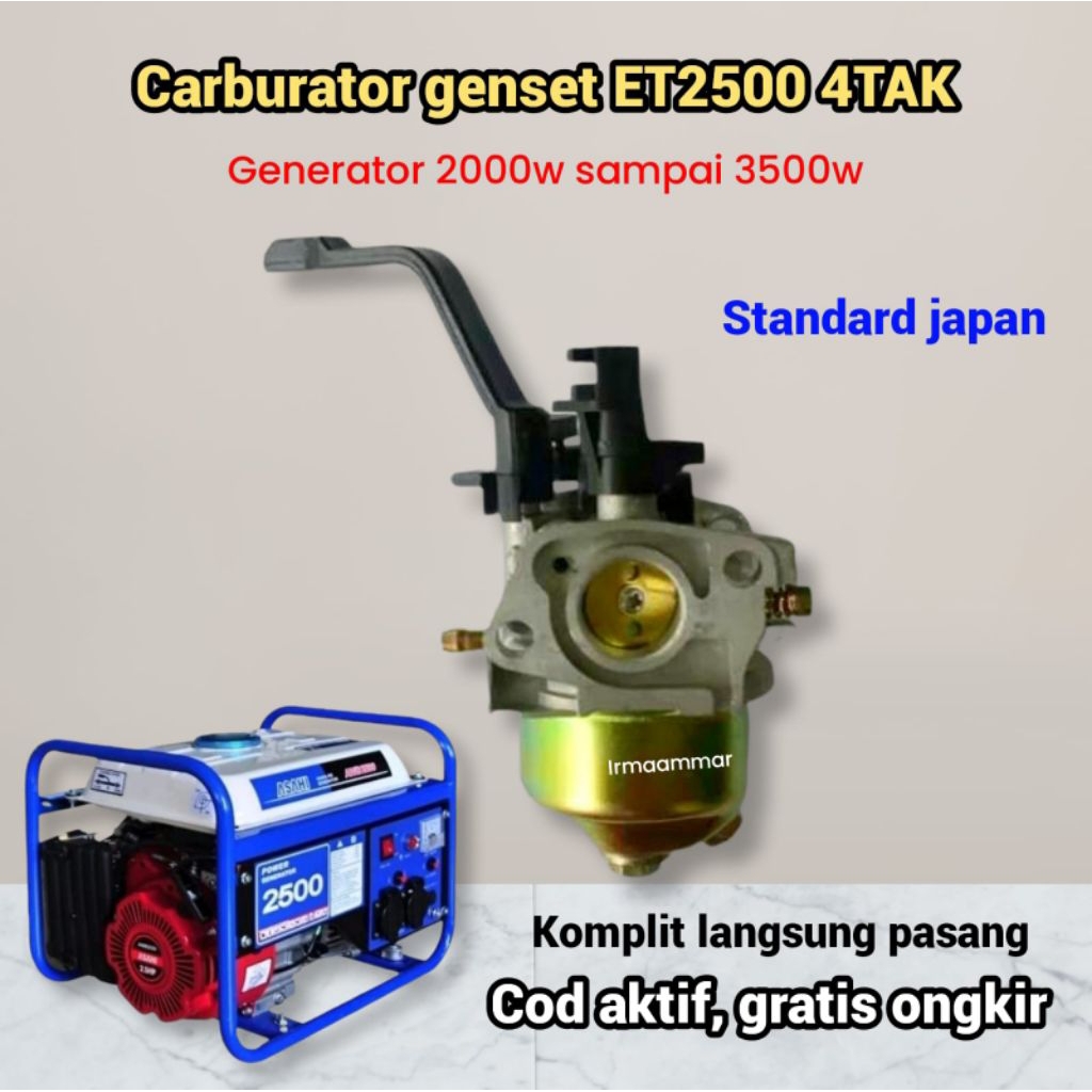 Carburator mesin genset bensin 2500 Watt karburator generator listrik  LC 5000 4880