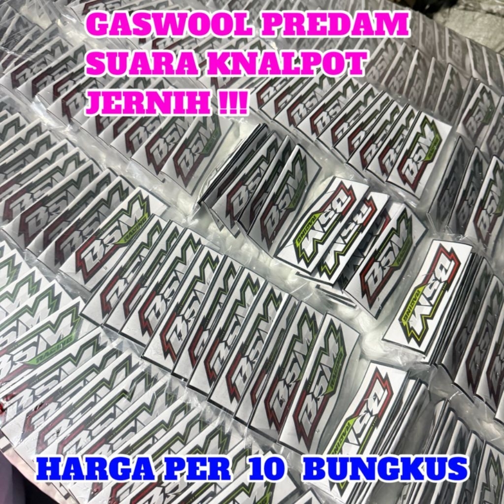 PROMO 10 PCS GLASWOL GASBUL GLASWOL KNALPOT PEREDAM ANTI BAKAR ANTI PANAS PREMIUM.