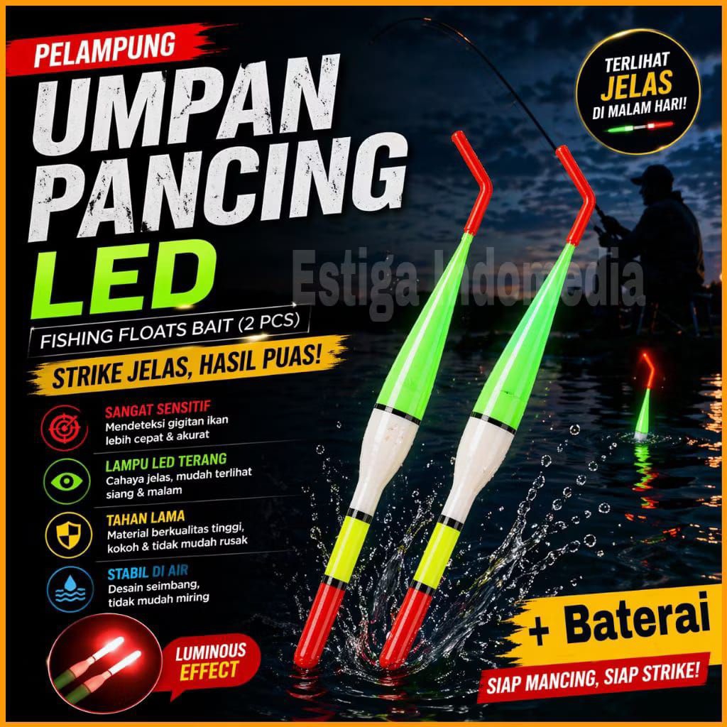 Pelampung Pancing  LED Luminous Fishing Floats Bait