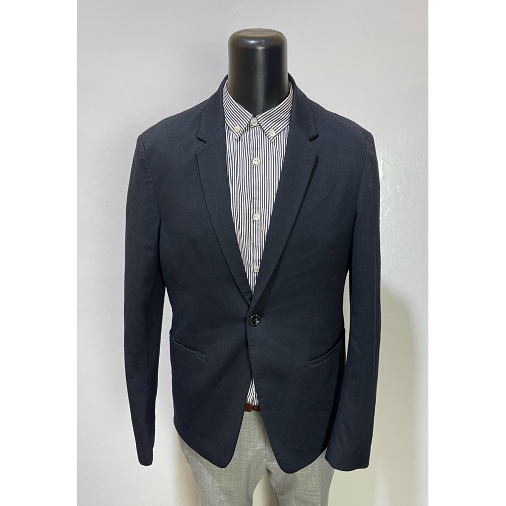zara man blazer hitam jas casual m
